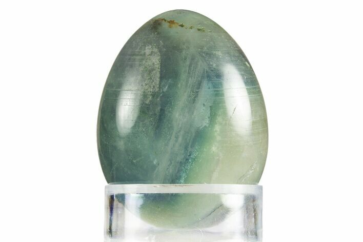 Polished Purple and Green Fluorite Egg - Fluorescent! #331764